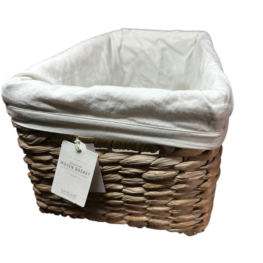 RH Baby & Child Seagrass Storage Basket Large w/ Liner Shelf Bin